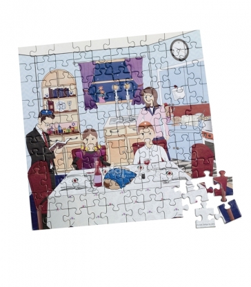 Puzzle 100 pièces "Dîner de Shabbat" 6 ans +