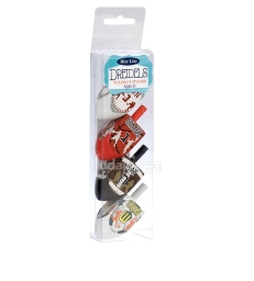 Toupie en bois décorées lot de 4