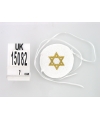 Kippah avec Maguen David en Or 7 cm