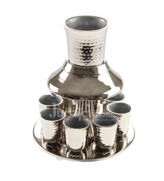 Fontaine à vin Aluminium avec 8 Petits Verres 21cm