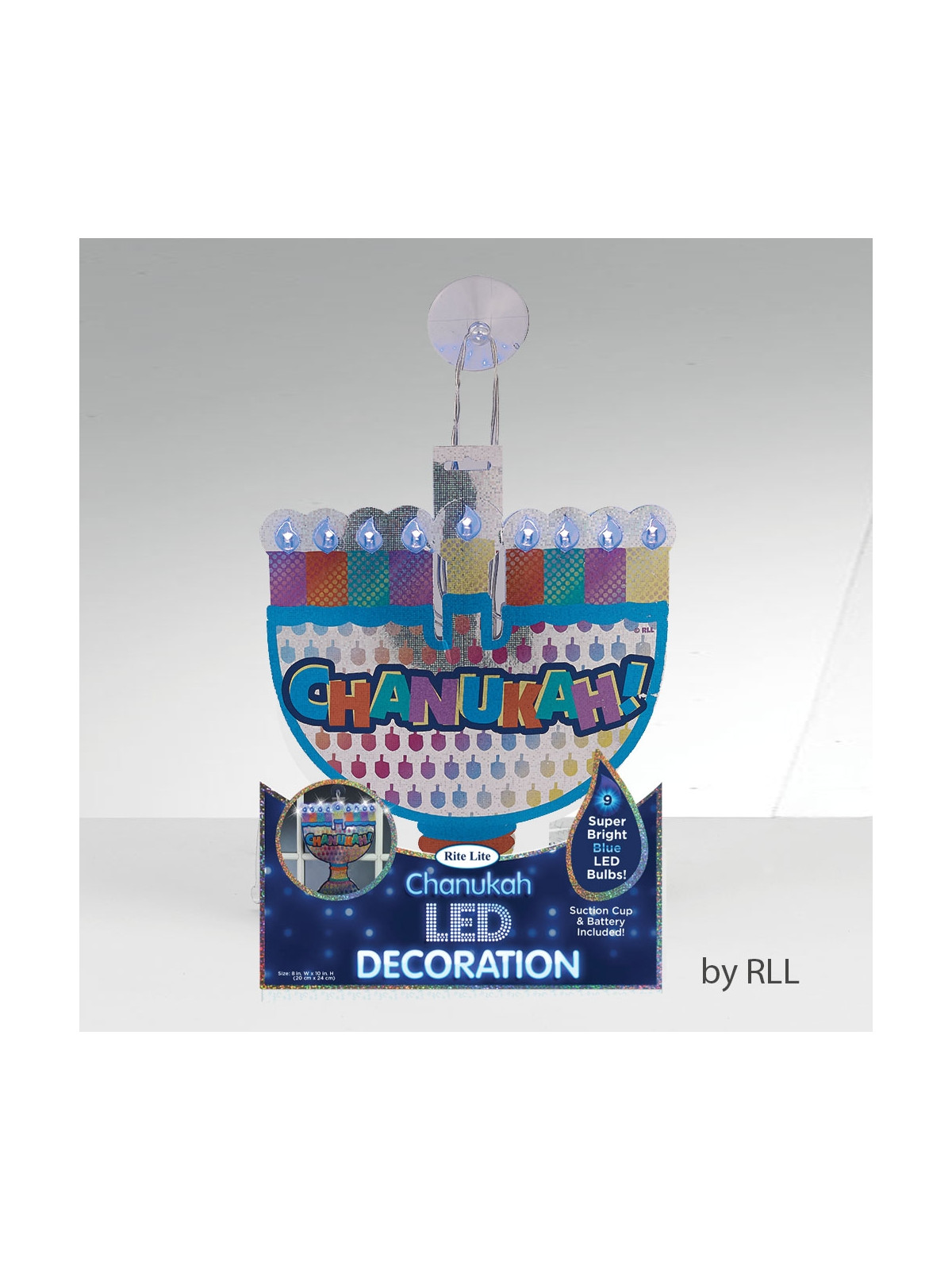 Décoration de fenêtre de Hanukah LED