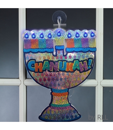 Décoration de fenêtre de Hanukah LED