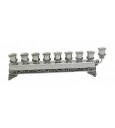 Hanoukia 29x10cm - avec un design fleuri