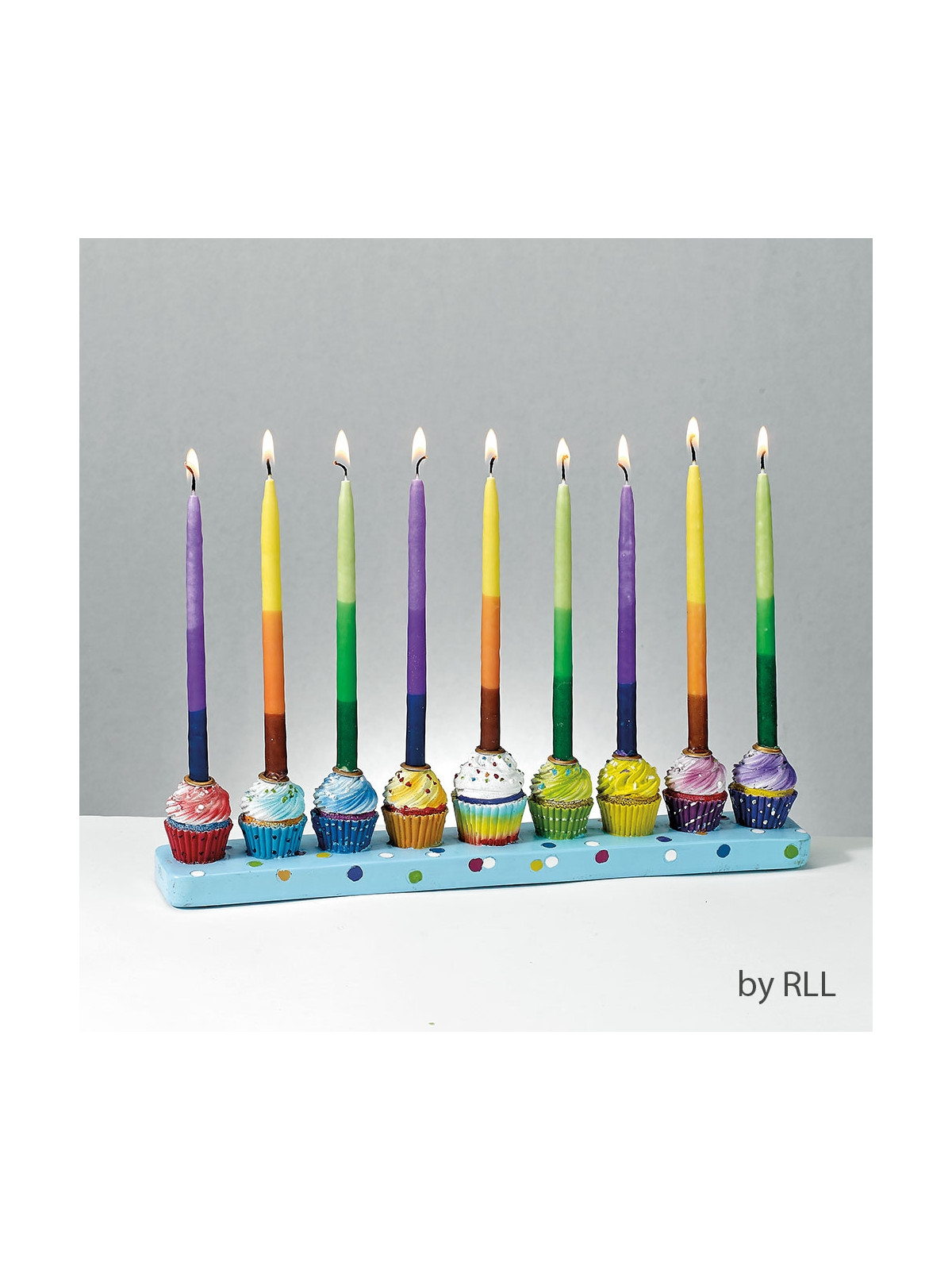 Menorah "JERUSALEM", Céramique peinte à la main