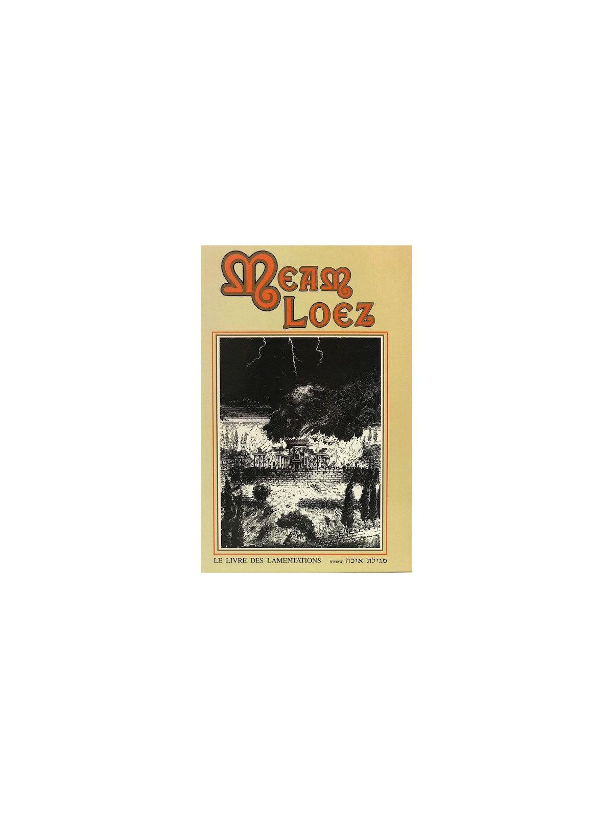 MEAM LOEZ - LE LIVRE DES LAMENTATIONS