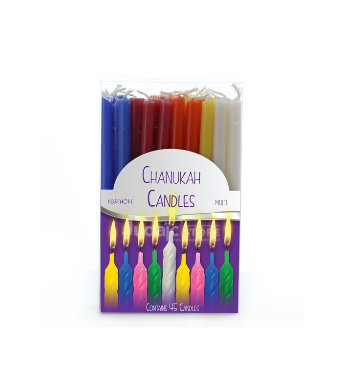 1 paquet de bougies de Hanoucca mélanger les couleurs 45 bougies de Hanoucca 