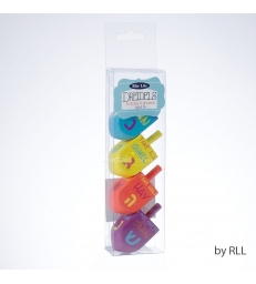 4 grands dreidels en bois peint avec règles anglaises du ...