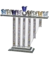 Luxueuse Menorah en Cristal 26X28 cm - Colorée