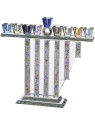 Luxueuse Menorah en Cristal 26X28 cm - Colorée