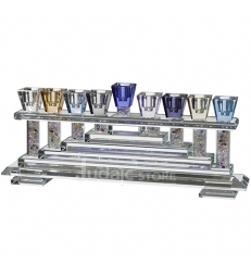 Cristal Menorah 31 * 12cm - Coloré