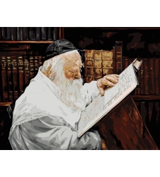 Rabbin etudiant  la Thora – peinture par numéros Natan Cooper