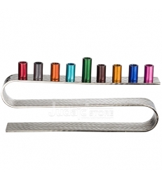 Hanoukia aluminium et branches multicolores