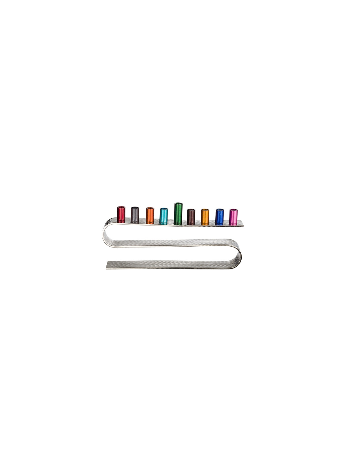 Hanoukia aluminium et branches multicolores