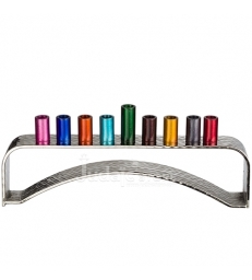 Hanoukia aluminium et branches multicolores