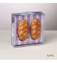 Salières et poivrières en céramique en forme de challah