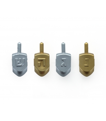 Pack de 4 toupies Argent & Or
