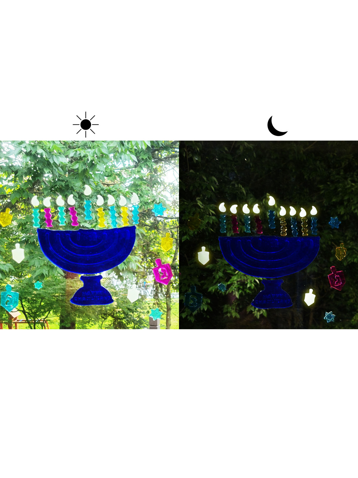 Décoration Menorah Gel de Hanouccah