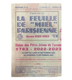 LA FEUILLE DE MIEL PARISIENNE 5782 - 2021-2022
