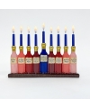 Hanoukia en céramique en forme de bouteilles de vins