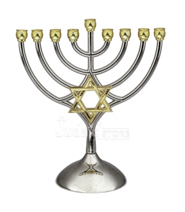 Hanoukia en métal - Magen David