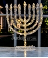 Décoration de menorah scintillante à LED
