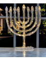 Décoration de menorah scintillante à LED