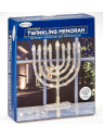 Décoration de menorah scintillante à LED