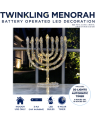 Décoration de menorah scintillante à LED