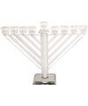 Menorah en cristal 21cm - Chabad incrusté de pierres