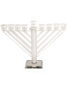 Menorah en cristal 21cm - Chabad incrusté de pierres