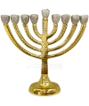 Menorah en aluminium martelé 26 cm