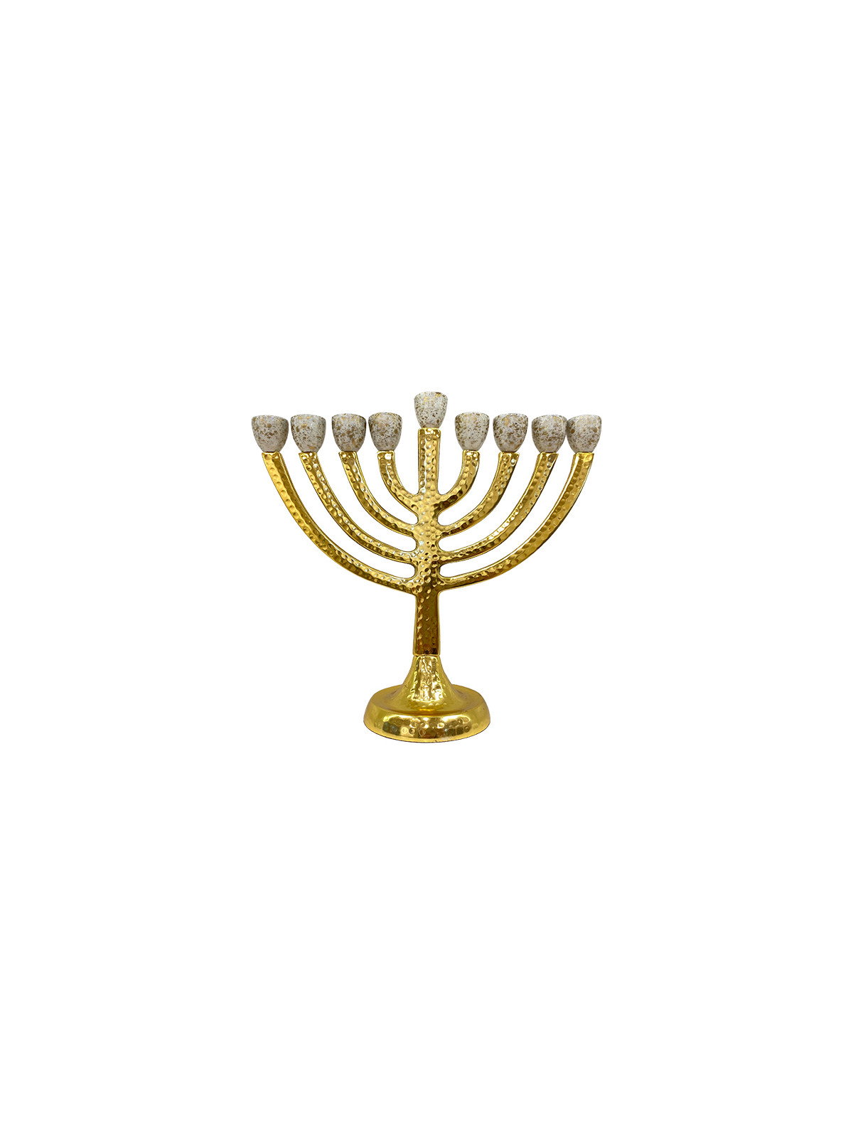 Menorah en aluminium martelé 26 cm