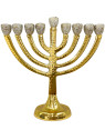 Menorah en aluminium martelé 26 cm