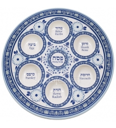 Plateau bleu de Seder de Pessah
