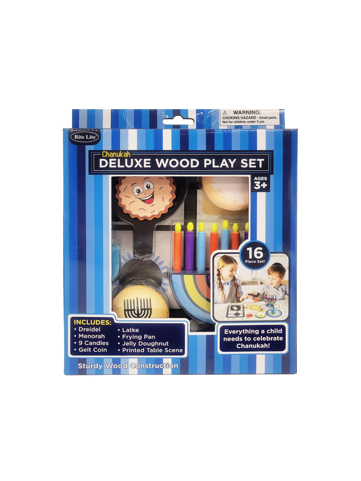 Ensemble de jeu pour enfants en bois de luxe de Hanoukka