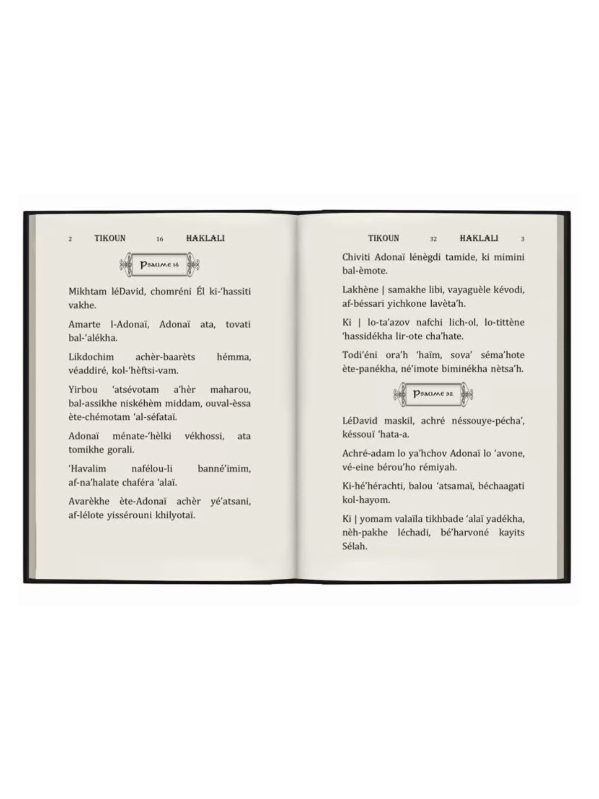 Tikoun Haklali Blanc – Hébreu-Français & Phonétique (Format Poche)