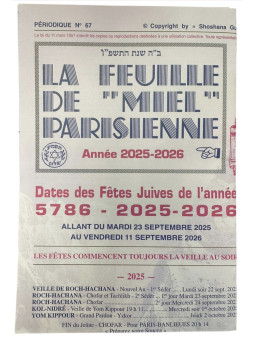 Le Feuille de Miel Parisienne 2025-2026