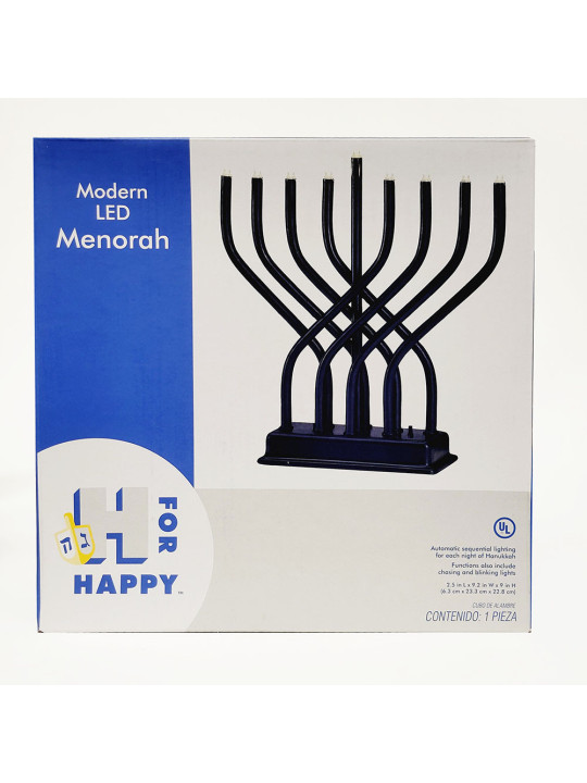 Hanoukia LED moderne, bleu marine