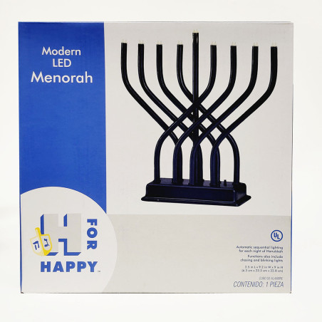 Hanoukia LED moderne, bleu marine